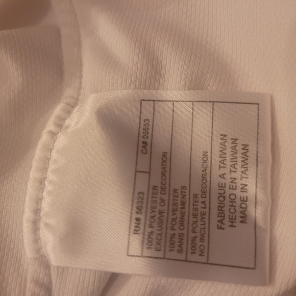 Nike Dri Fit White with Pink Trim Short Sleeve Top XL - Picture 6 of 7